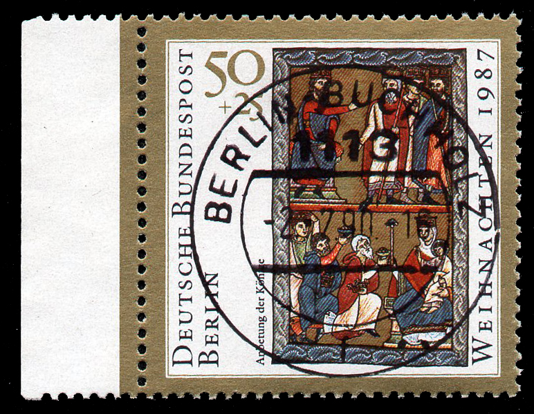 East German 1962 stamp depicting the Berlin Wall with slogan 'Protection of the Working Class'.