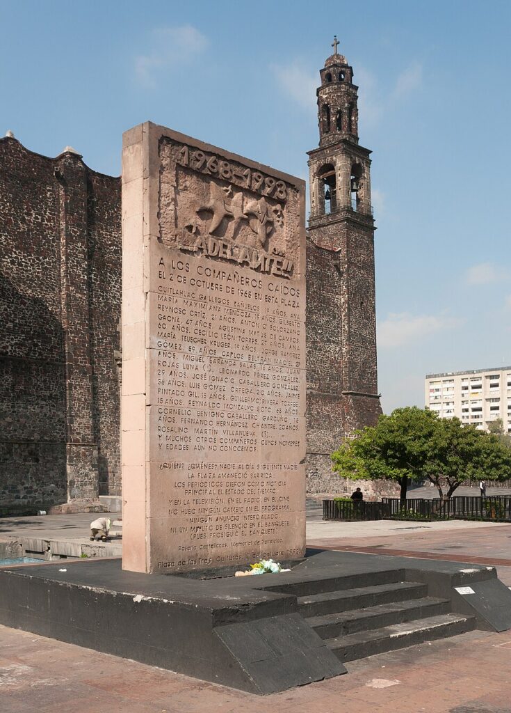 Plaza de las Tres Culturas in Tlatelolco, Mexico City, site of the 1968 massacre