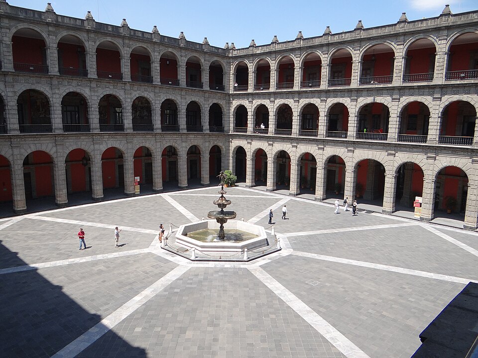 National Palace in Mexico City featuring Rivera's murals