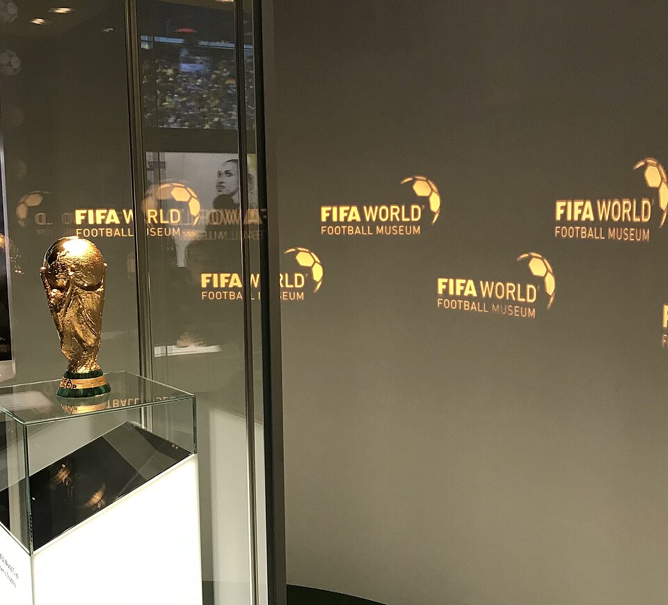 The iconic FIFA World Cup trophy awarded to the tournament winner