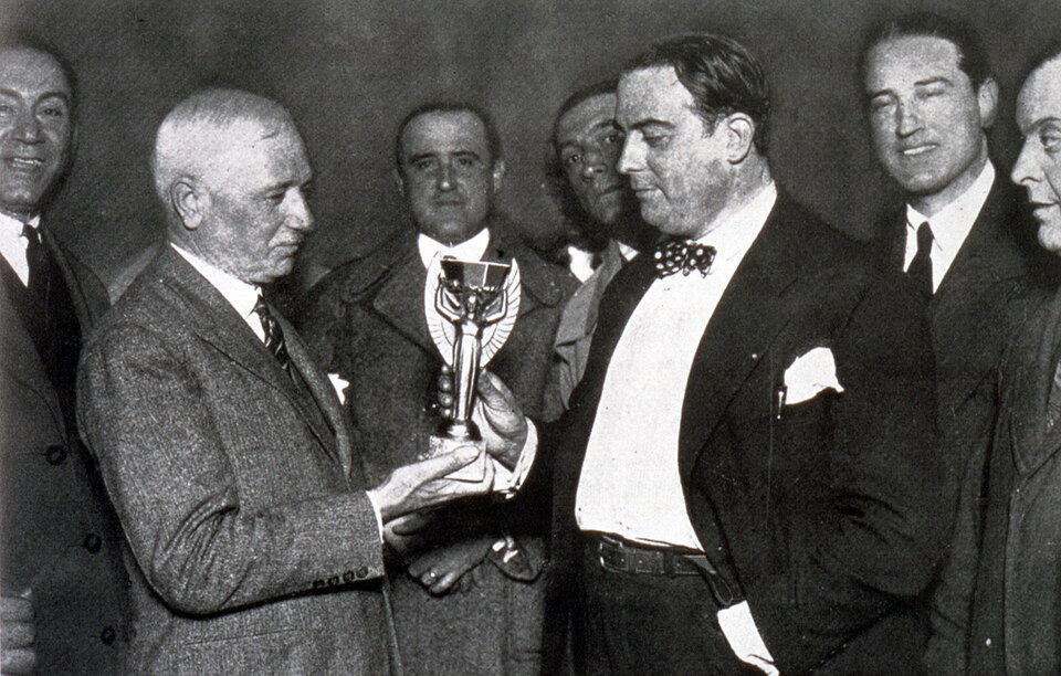 The official FIFA World Cup trophy used during the 1950 tournament