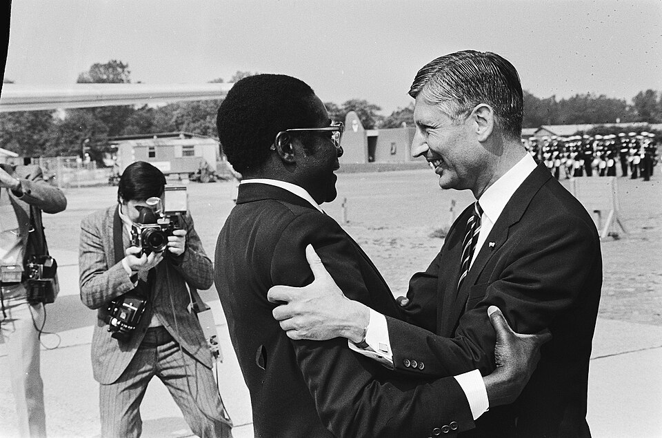 Robert Mugabe, then Prime Minister of Zimbabwe