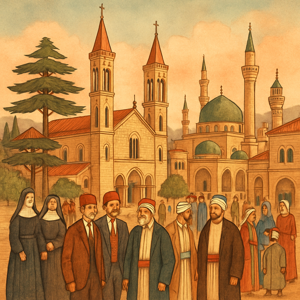 French Mandate Lebanon’s Religious Mosaic in Stamp Art: Maronite and Muslim Symbols